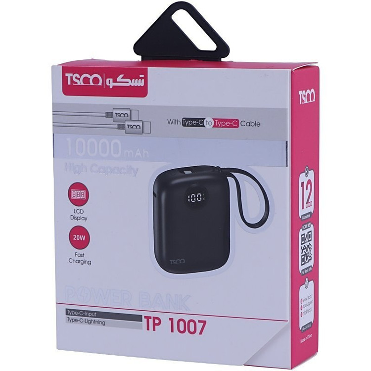 پاوربانک تسکو مدل TP 1007 ظرفیت 10000 میلی آمپر ساعت