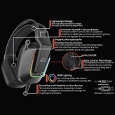 هدست گیمینگ سیم دار تسکو مدل GH 5143 PHANTOMUS