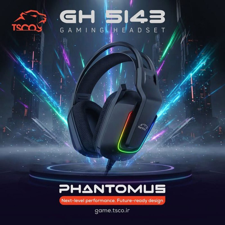 هدست گیمینگ سیم دار تسکو مدل GH 5143 PHANTOMUS