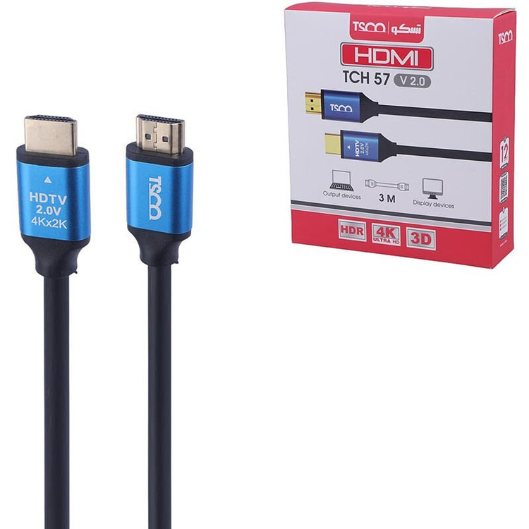 کابل HDMI 4K تسکو مدل TCH 57 طول 3 متر