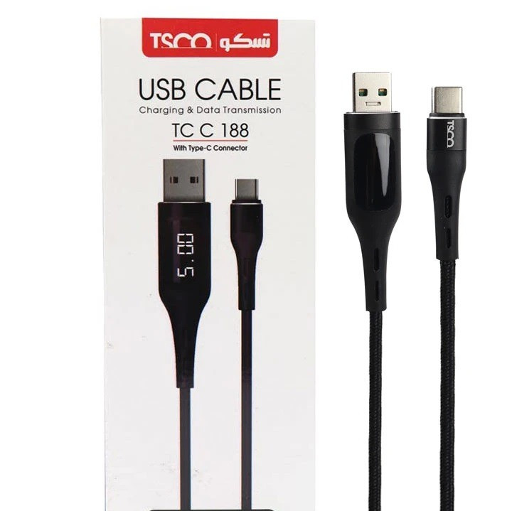 کابل تبدیل USB به تایپ سی تسکو مدل TCC 188