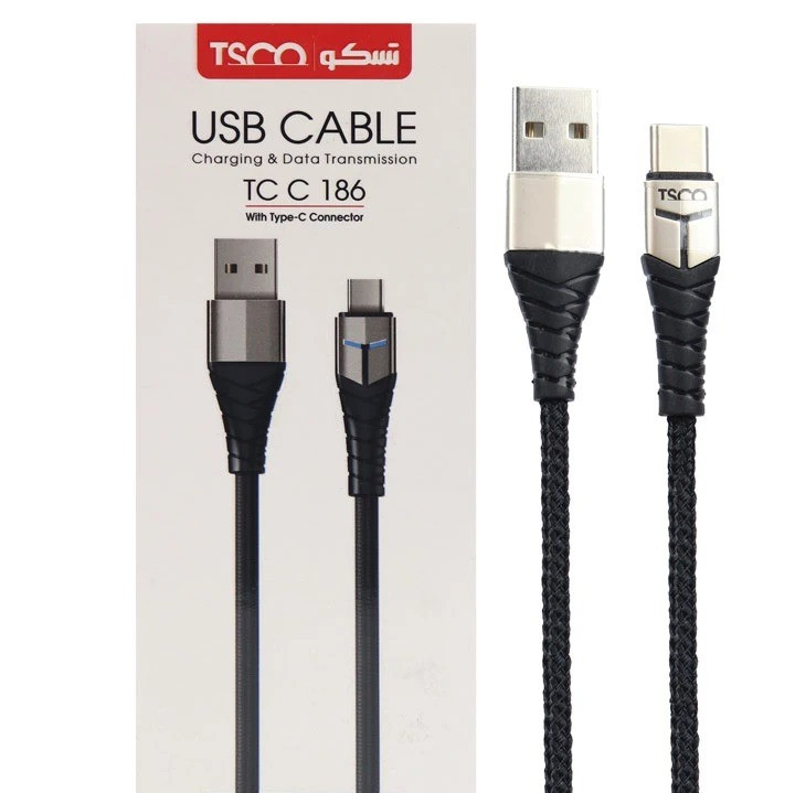 کابل تبدیل USB به تایپ سی تسکو مدل TCC 186