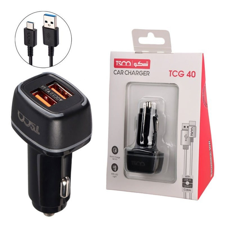 شارژر فندکی تسکو مدل TCG 40